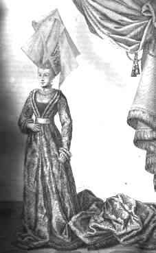 Bienheureuse Ermengarde d'Anjou estampe de l'Histoire de Bretagne de dom Lobineau 1707