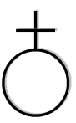 Symbole alchimique de l'antimoine (Sb)