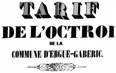 Placard affiché dans les lieux publics en 1857