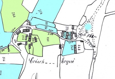 Le hameau de Crec'h-Ergué en 1914
