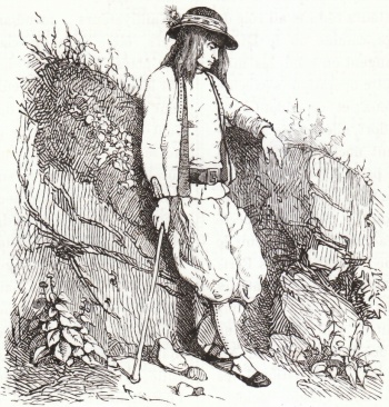 « Jeune Breton » de Penguilly, dans Le Breton d'Alfred de Courcy, 1842