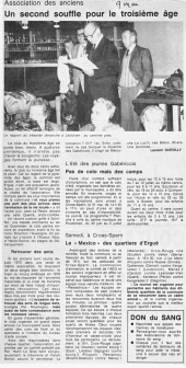 Ouest-France, édition de Quimper, 9 mai 1986