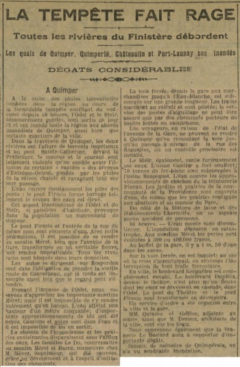 La Dépêche de Brest, 4 janvier 1925