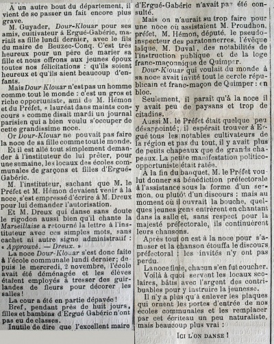 Courrier de la Cornouaille, 12 nov 1892