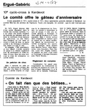 Ouest-France, édition de Quimper, 3 janvier 1987
