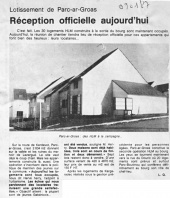 Ouest-France, édition de Quimper, 9 janvier 1987