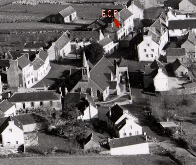 Localisation de l'Ecole Communale de Filles au bourg en 1925
