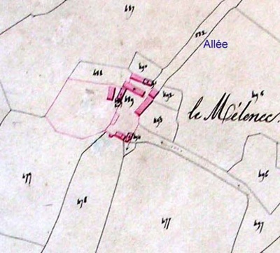 Le hameau en 1835