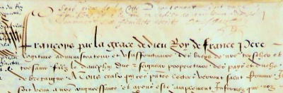 Ordonnance de François Ier en 1537
