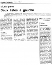 Ouest-France, édition de Quimper, 7 janvier 1989