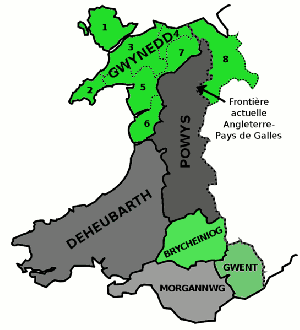 anciens royaumes du Pays de Galles
