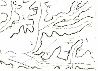 FB Fi 59, plan d'Antoine de La Hubaudière, sud-ouest de la paroisse d'Ergué-Gabéric