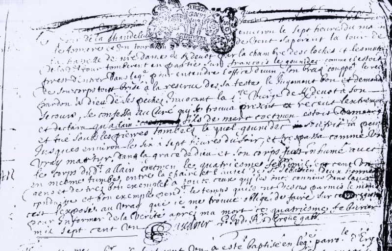 Copie du document d'origine