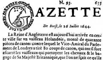 Extrait de la Gazette datée du 6 août 1644