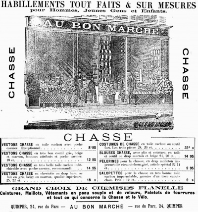 Publicité Le Finistère, 1899
