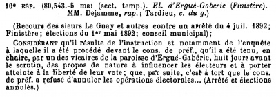 Arrêt du Conseil d’État du 5 mai 1893