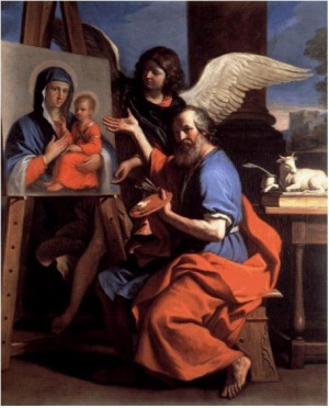 Saint Luc l'évangéliste en peintre, par Guercino