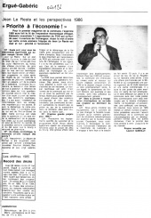 Ouest-France, édition de Quimper, 6 janvier 1986
