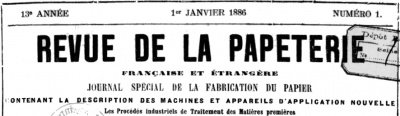 Revue Papeterie 1886