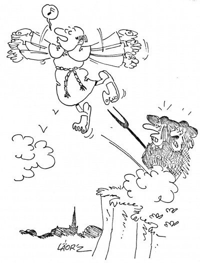 Le saut de sant Alar, croquis de Laurent Quevilly
